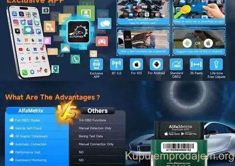 Novo - AlfaMetrix Bluetooth OBD2 skener - 7/15
