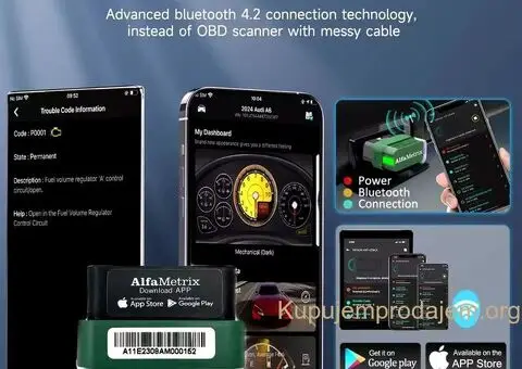 Novo - AlfaMetrix Bluetooth OBD2 skener - 12/15