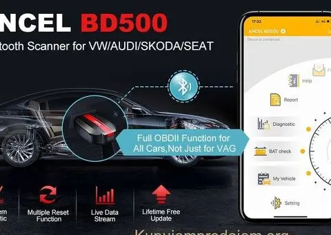ANCEL BD500 Bluetooth OBD2 za VW Audi Seat Skoda - 7/15