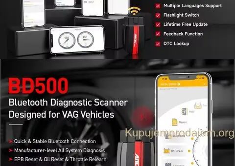 ANCEL BD500 Bluetooth OBD2 za VW Audi Seat Skoda - 12/15