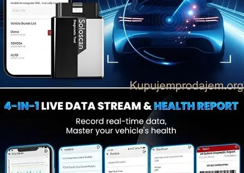 Novo - KINGBOLEN SOLOSCAN OBD2 Bluetooth 20+ Reseta + Kabel - 12/15