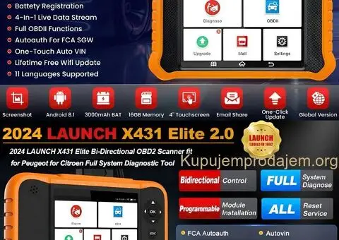 NOVO- LAUNCH X431 Creader Elite V2.0 OBD2 Peugeot i Citroen - 8/15