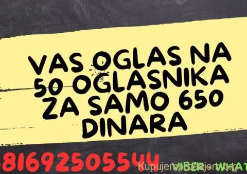 Usluzno postavljanje oglasa na 50 oglasnika