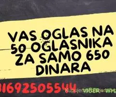 Usluzno postavljanje oglasa na 50 oglasnika