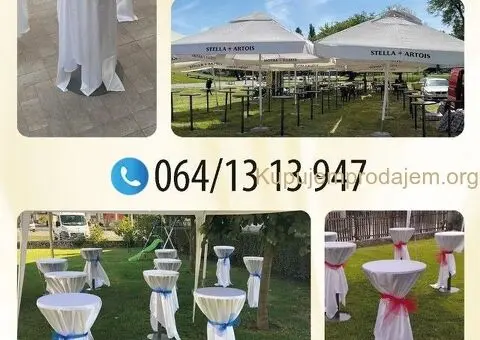Iznajmljivanje barskih stolova i pagoda - 1/5