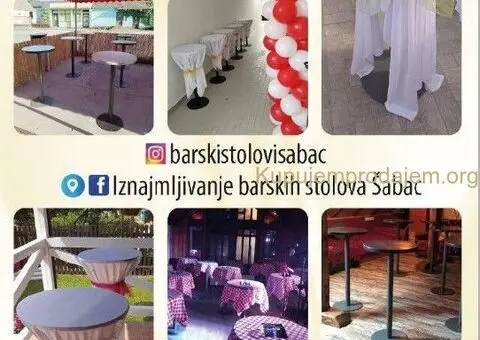 Iznajmljivanje barskih stolova i pagoda - 2/5