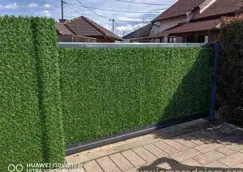 Ograda od zelene veštacke trave - 1/5