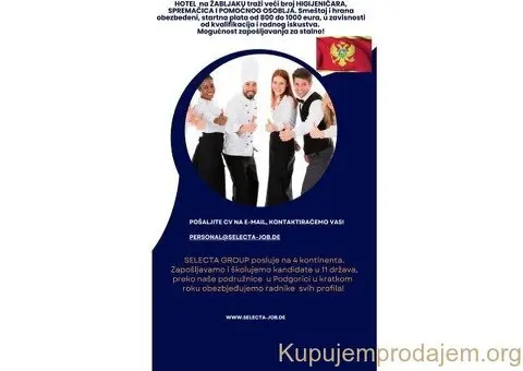 RAD U CRNOJ GORI – HOTEL  ŽABLJAK