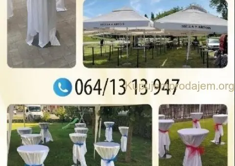 Iznajmljivanje barskih stolova i pagoda - 1/5