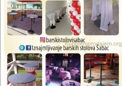 Iznajmljivanje barskih stolova i pagoda - 2/5
