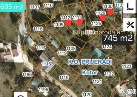 Prodajem parcele Kotor-Grbalj-Budva - 4/8