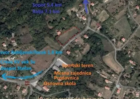 Plac 23ari u gradjevinskoj zoni,1/1,cist,ravan Babe-Sopot - 2/8