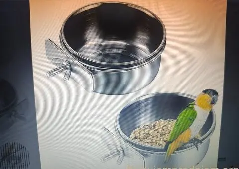 Hranilice za papagaje od nerđajućeg čelika 10x4 cm.EXTRA. - 2/2