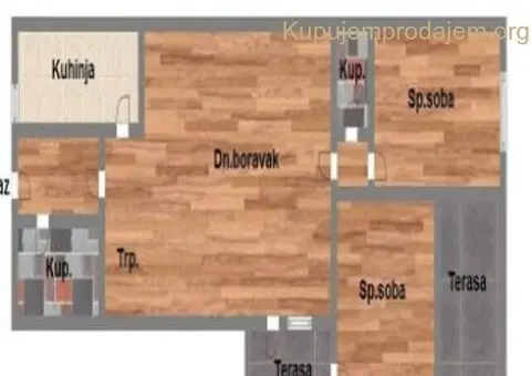 Fantastican trosoban uknjizen stan Novi Sad-Salajka - 14/14