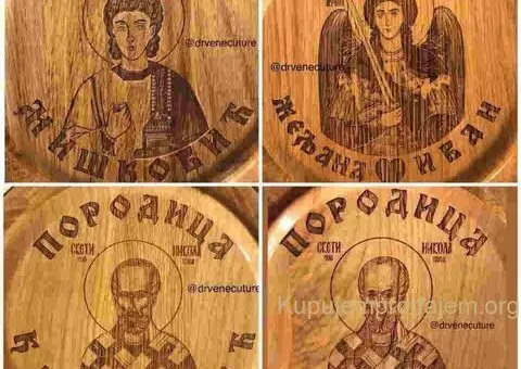 Izrada hrastovih drvenih ČUTURA sa gravurom - 5/7