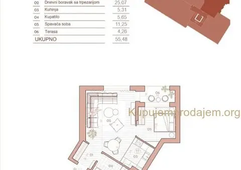 Centar, Dalmatinska, 55,48m2 novogradnja - 2/10