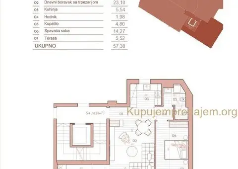 Centar, Dalmatinska, 57,38 m2 novogradnja - 5/10