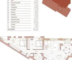 Centar, Dalmatinska, 3.0, 101,40m2 novogradnja