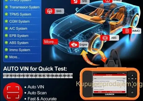 NOVO -LAUNCH X431 Creader Elite 2.0- FGC za Ford GM Chrysler - 3/15