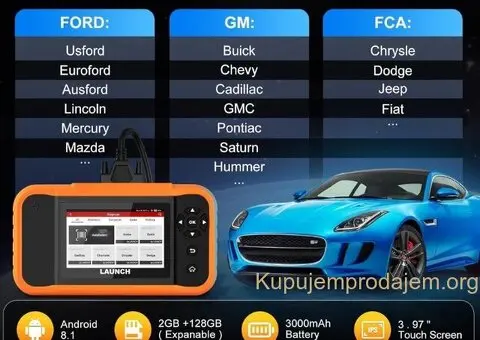 NOVO -LAUNCH X431 Creader Elite 2.0- FGC za Ford GM Chrysler - 4/15