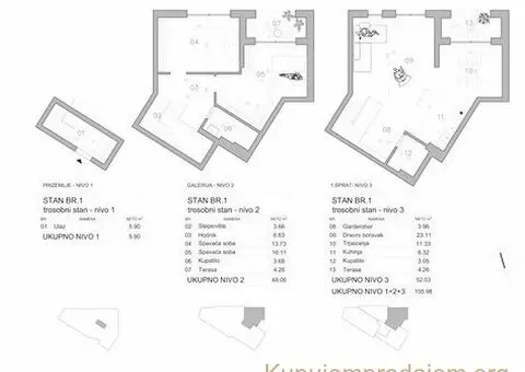 Centar, Dalmatinska, 3.0, 105,98m2 novogradnja - 3/10