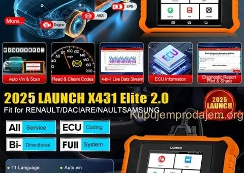 Novo - LAUNCH X431 Creader Elite 2.0 OBD2 Renault i Dacia - 5/15