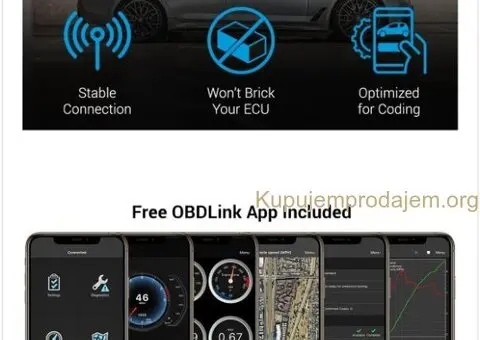 NOVO-OBDLink CX BLE Bluetooth OBD2 za Bimmercode iOS,Android - 12/15