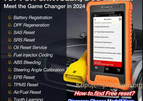 NOVO - LAUNCH X431 Elite Full OBD2 za CHRYSLER, Dodge, Jeep - 7/15