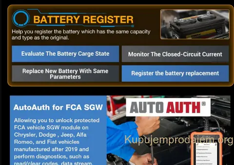 NOVO - LAUNCH X431 Elite Full OBD2 za CHRYSLER, Dodge, Jeep - 9/15