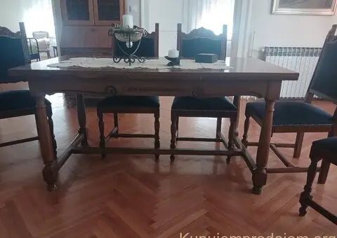Prodajem stari trpezarijski komplet dobro očuvan - 14/15