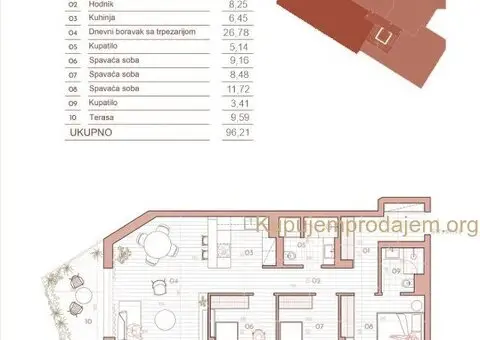 Centar, Dalmatinska, 4.0, 96,21 m2 novogradnja - 1/10