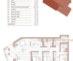 Centar, Dalmatinska, 4.0, 96,21 m2 novogradnja