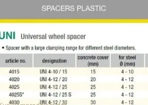Građevinski distanceri za armaturu EXTE-Nemačka - 11/12