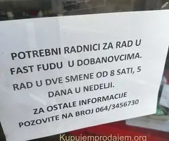 Potrebni radnici u fast fudu