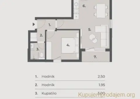 Prodaje se jednosoban stan u Tivtu - 7/10