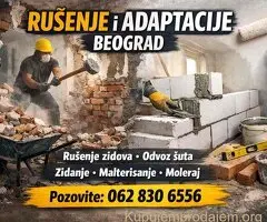 Rušenje  zidova i kompletne adaptacije – Beograd, Srem i okolina