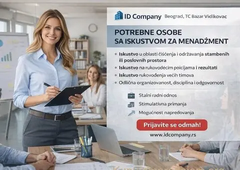 Potrebne osobe sa iskustvom za menadžment