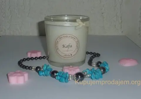 Ručno rađena mirisna sveća od soja-kokos voska