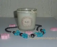 Ručno rađena mirisna sveća od soja-kokos voska