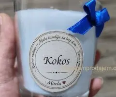 Ručno rađena mirisna sveća od soja-kokos voska