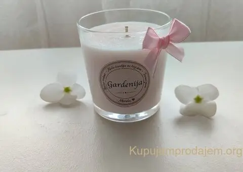 Ručno rađena mirisna sveća od soja-kokos voska - 1/3