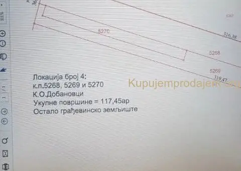 Dobanovci-gradjevinsko zemljiste 117 ara - 3/3
