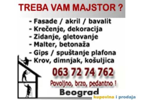 Majstor za fasadu, adaptaciju, gletovanje, krečenje - 2/2